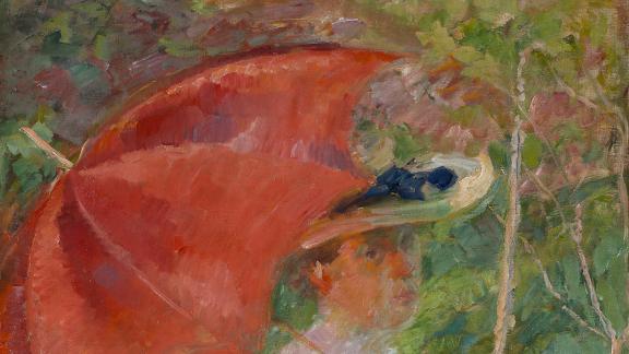 Matej Sternen (1870–1949) Der rote Sonnenschirm, 1904 © Nationalgalerie Slowenien