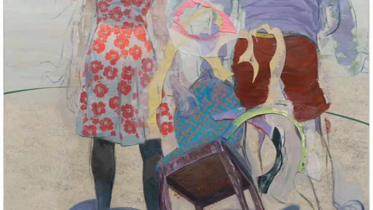 Ruprecht von Kaufmann, RT aus der Serie »Zwischen den Stühlen. Verfall einer Familie«, 2018, Öl auf Linoleum, auf Holz, Sammlung ZAWEG, © Ruprecht von Kaufmann