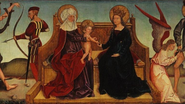 Hl. Anna Selbdritt, Umkreis B.Strigels, um 1500 